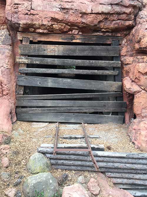 Big Thunder Mountain Railroad Secrets Tunnel and Tracks from former attractions