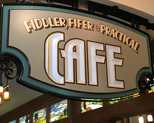 Buena Vista Street Disneyland Secrets Fiddler, Fifer and Practical Cafe