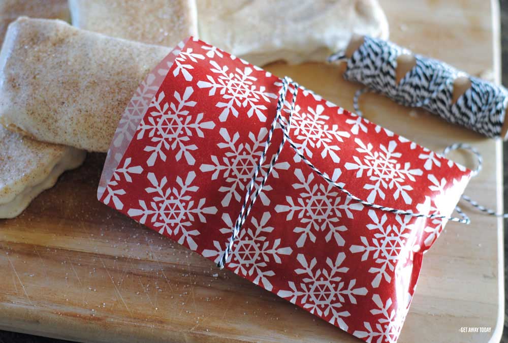 Disney churro toffee finished in Christmas wrapping