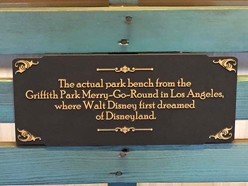 Disney Places That Aren't Disneyland Walt Dream Bench