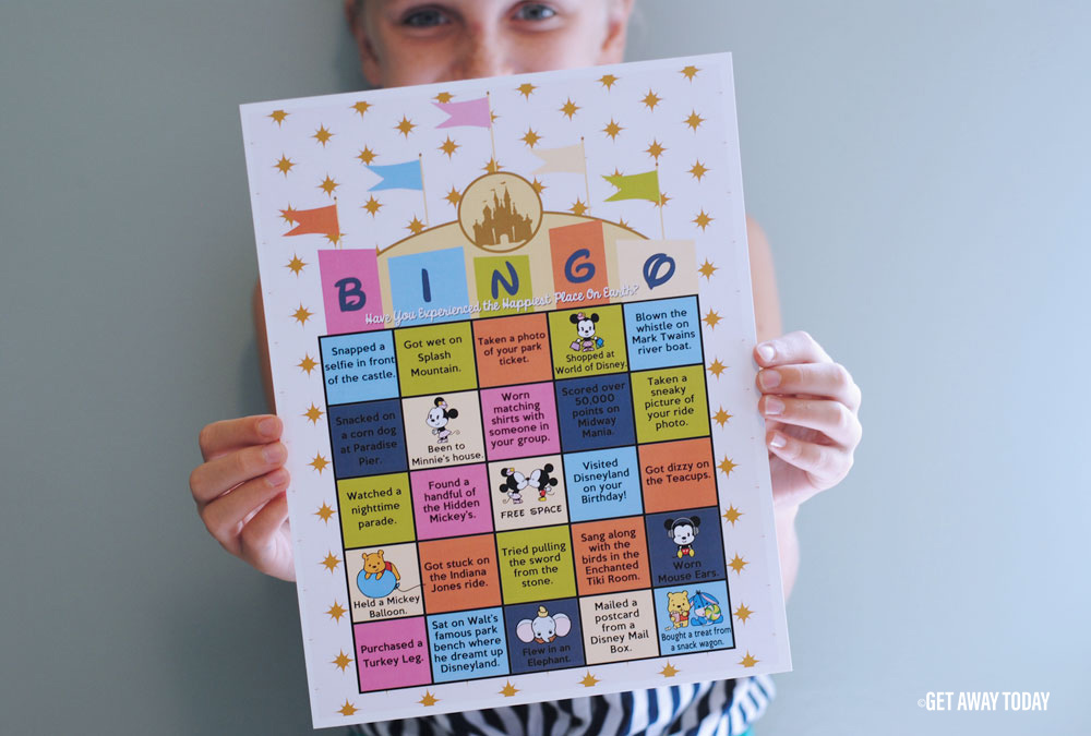 Disneyland Bingo Game Printable Header