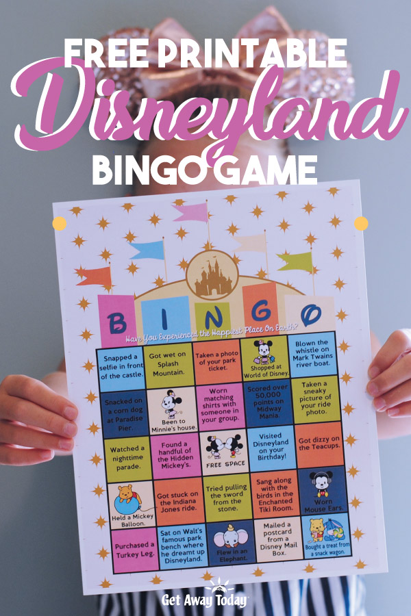 Disneyland Bingo Game Free Printable || Get Away Today