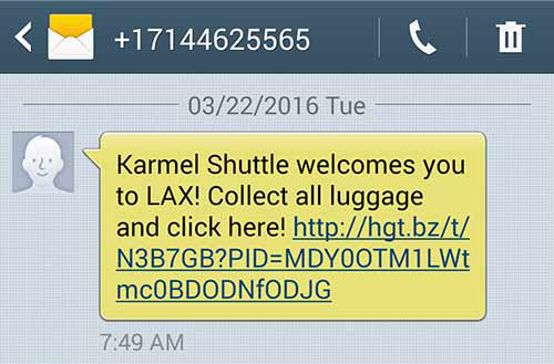 Karmel Shuttle Welcome Text