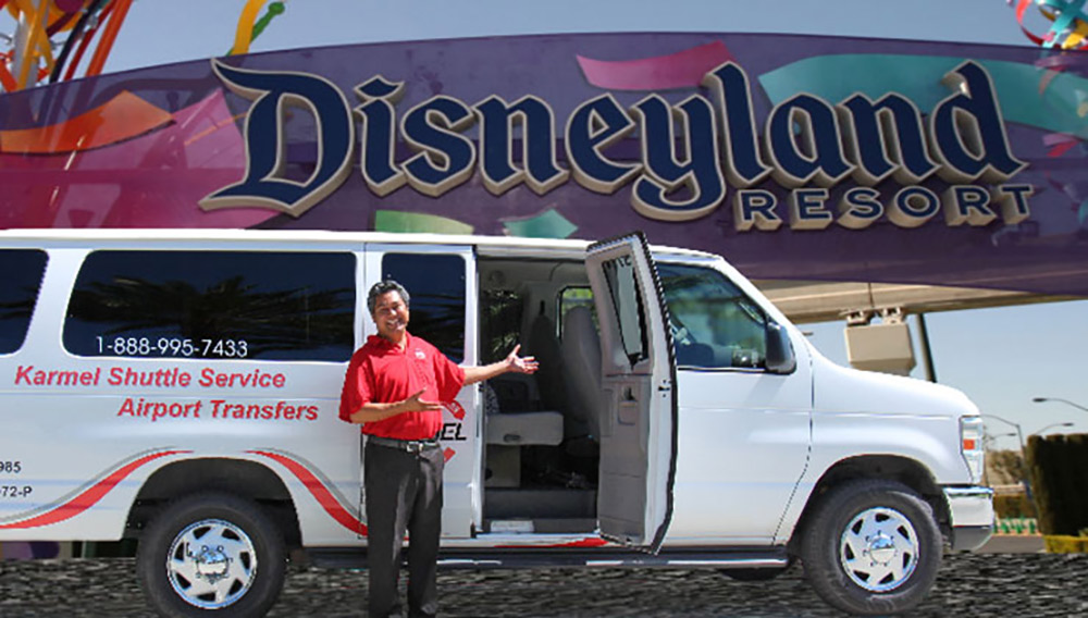What are the Disneyland shuttle options Karmel