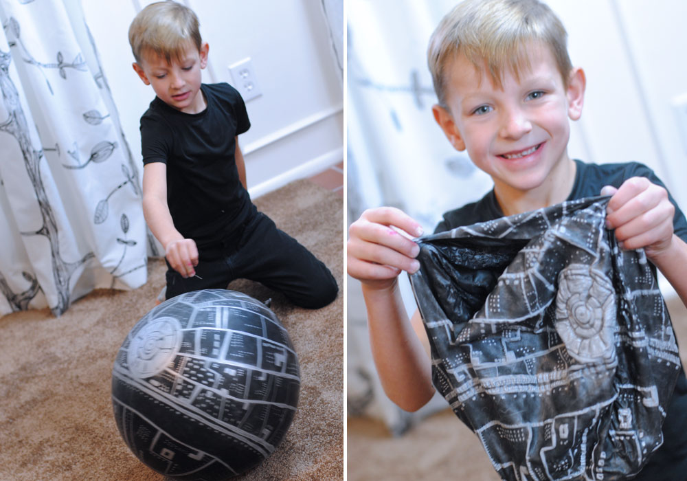 Star Wars Death Star Vacation Surprise Popped Balloon