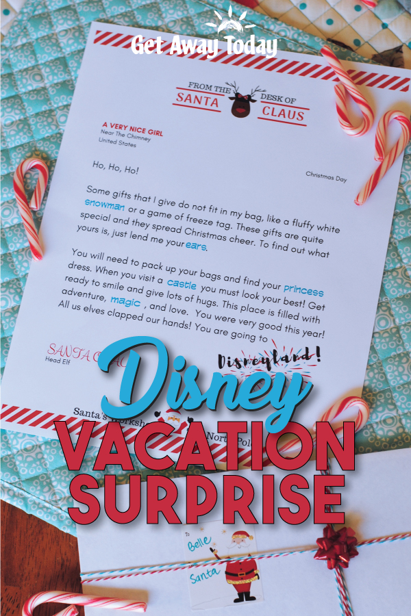 Disney Christmas Surprise Letter || Get Away Today