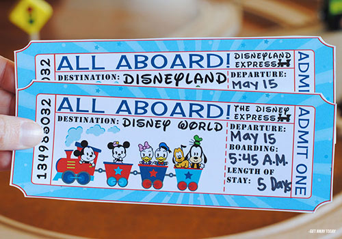 Disney Railroad Ticket Vacation Surprise Finished Product