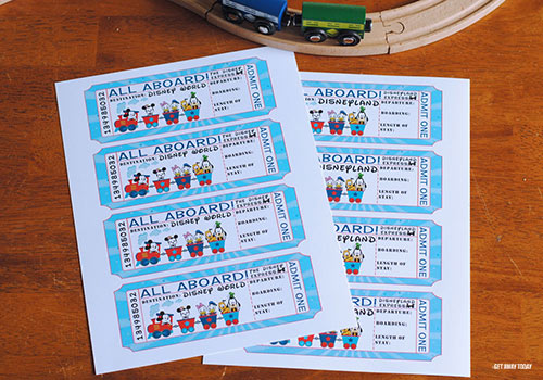 Disney Railroad Ticket Vacation Surprise Prints