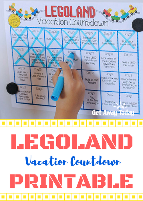 LEGOLAND Countdown Calendar Pin Image || Get Away Today