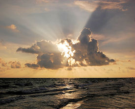 Hawaii - Sun Behind Clouds