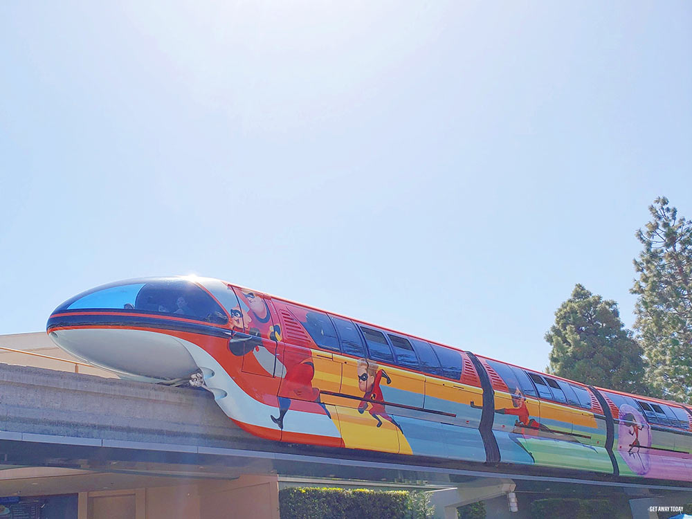 Monorail at Disneyland Incredibles Monorail