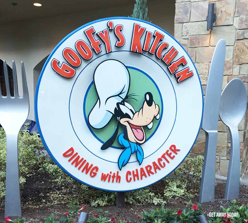 Things to Know About Character Dining Goofy's Kitchen Sign