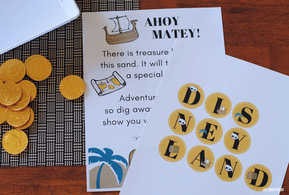 Buried Treasure Disney Vacation Reveal Printables