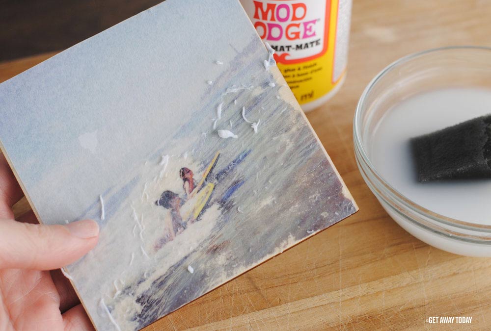 Photo Coasters DIY Rub