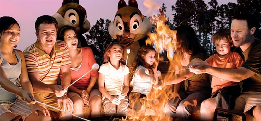 Chip n Dale campfire and smores with family