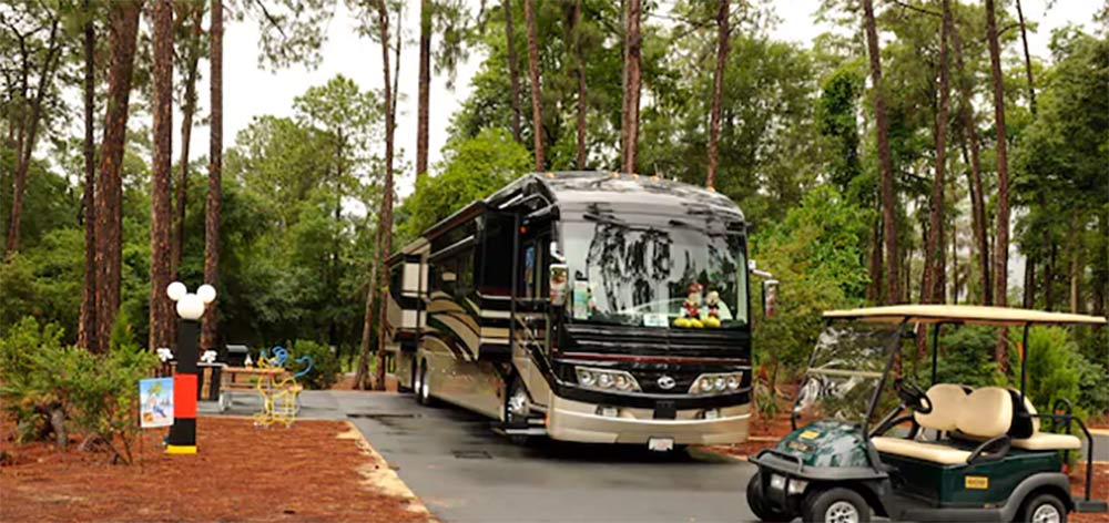 RV Motor Home in campsites