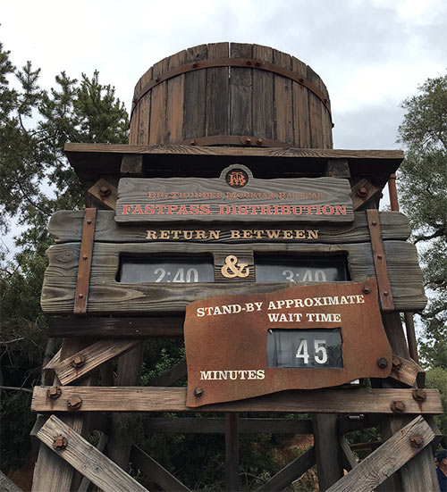 Big Thunder Mountain Railroad Fastpass Distribution Center