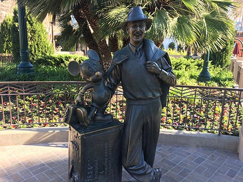 Buena Vista Street Disneyland Secrets Statue
