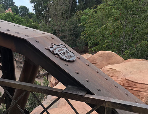 Rivers of America in Disneyland Railroad Plaque