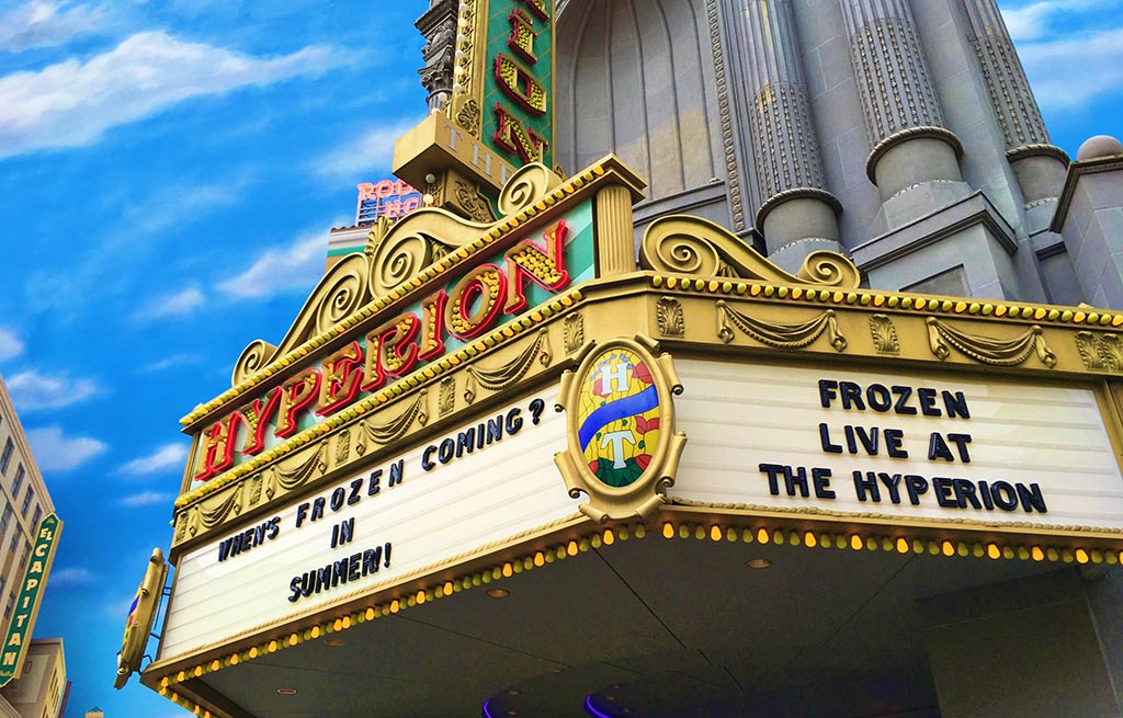 Frozen Live at the Hyperion Exterior Sign