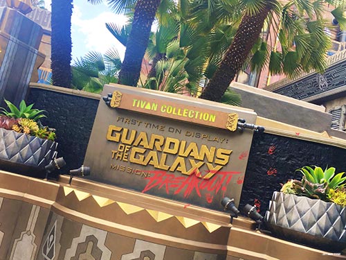 Guardians of the Galaxy Mission Breakout Sign