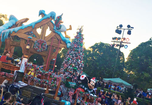 Mickey in A Christmas Fantasy Parade at Disneyland