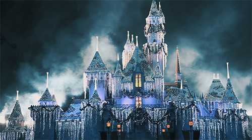 Christmas at Disneyland Sleeping Beauty Castle