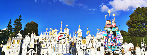 it's a small world holiday at Disneyland