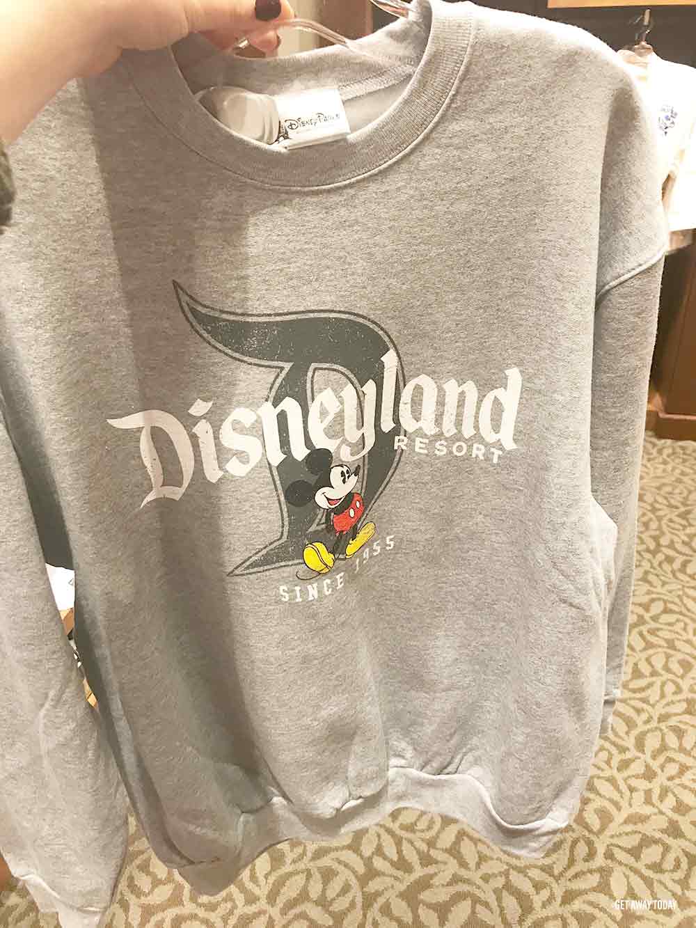 gray Mickey Disneyland sweatshirt
