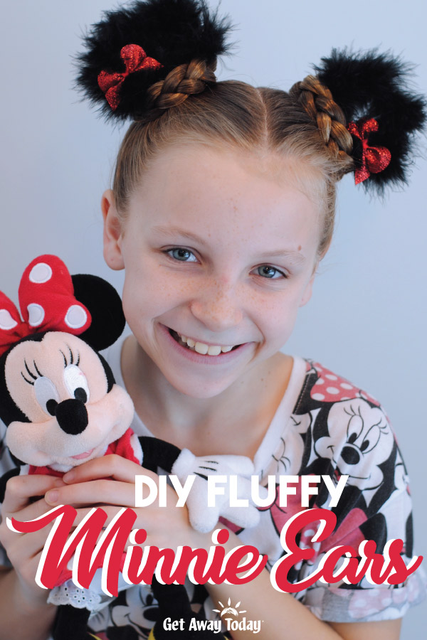 DIY Fluffy Minnie Ears Clips || Get Away Today