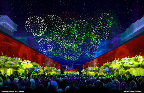 Pixar Pier at Disneyland Fireworks