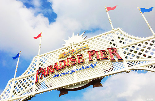 Pixar Pier at Disneyland Paradise Pier Sign