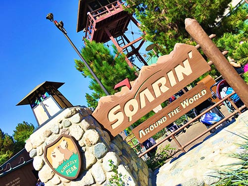 Soarin Around the World sign at Disney California Adventure Park