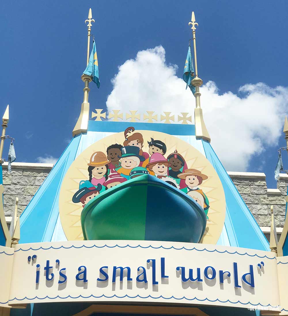 Surviving Disney World with Babies it's a small world sign