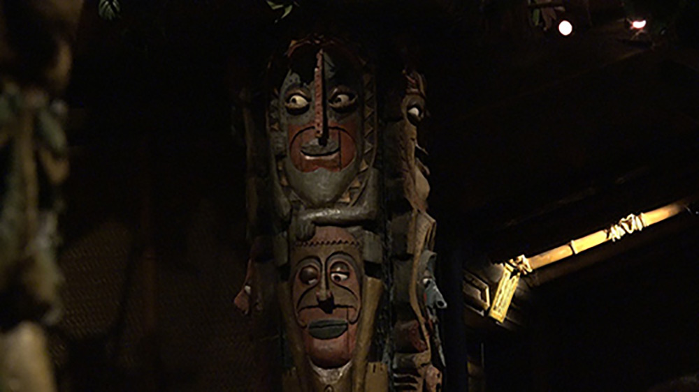 Tiki Room Disneyland in ride tiki statues