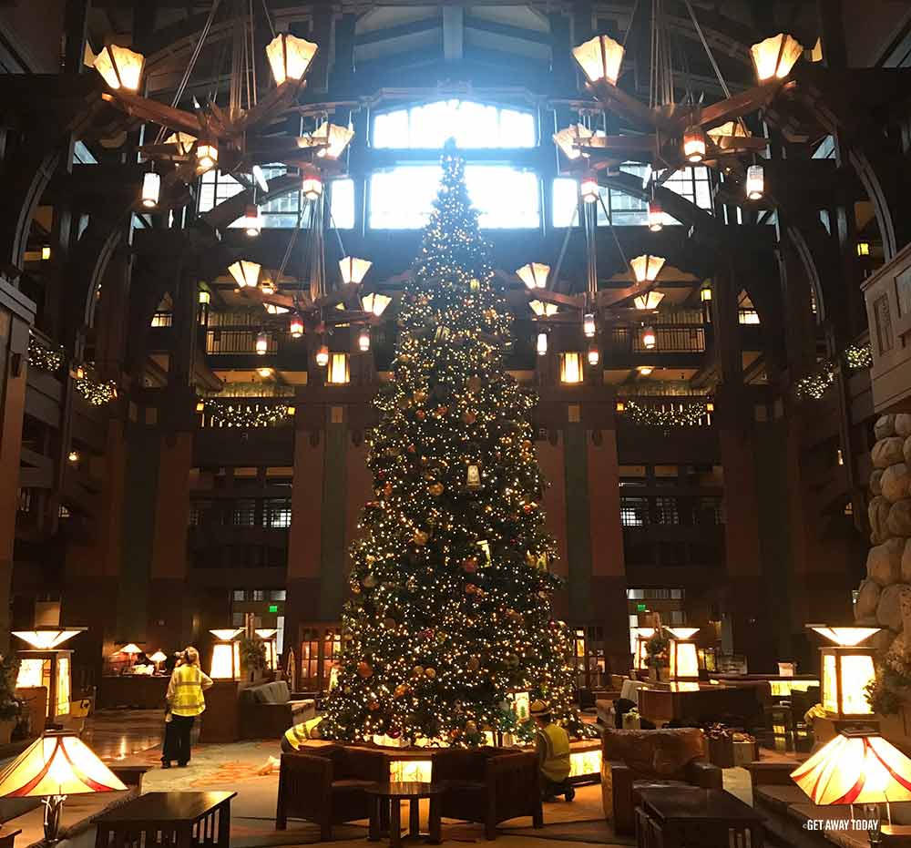 Grand Californian Hotel and Spa Christmas Tree in lobby