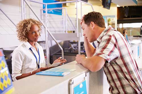Vacation Problems Airport Desk