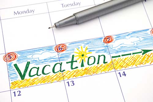 Vacation Problems Calendar