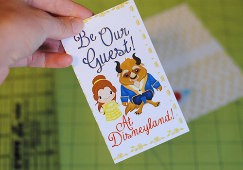Beauty and the Beast Printable Disney Vacation Surprise Card