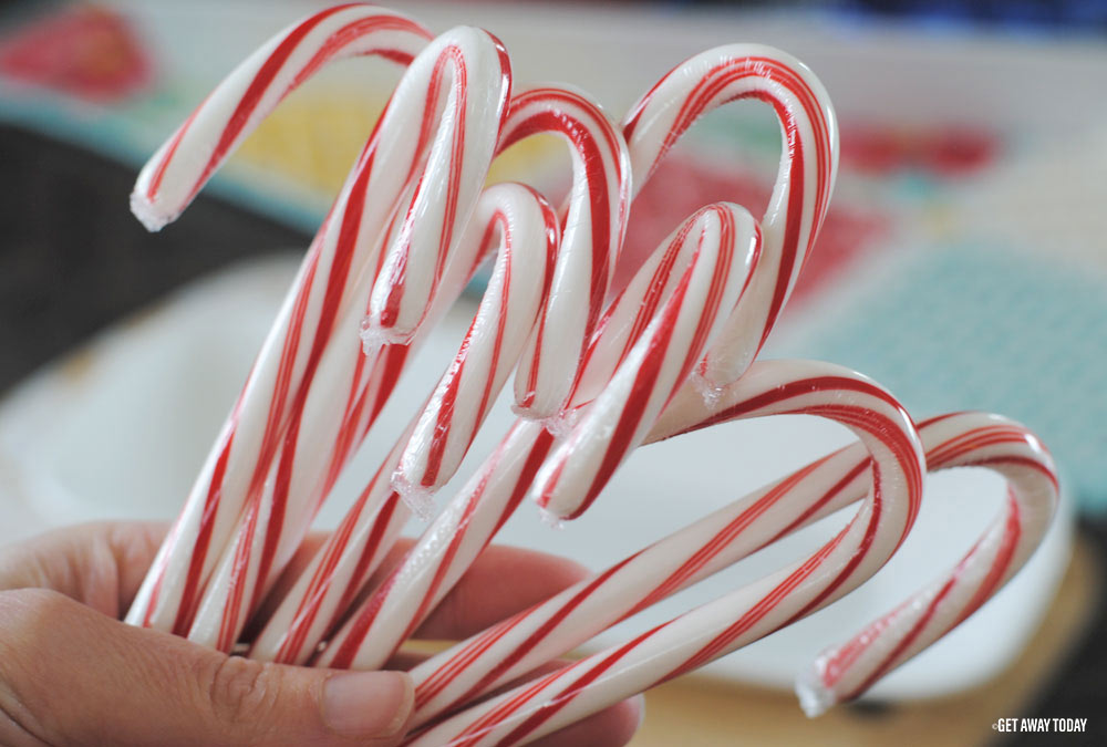 Copycat Disneyland Chocolate Dipped Waffle Cones Candy Cane