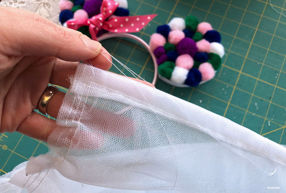 DIY tulle skirt ruffle