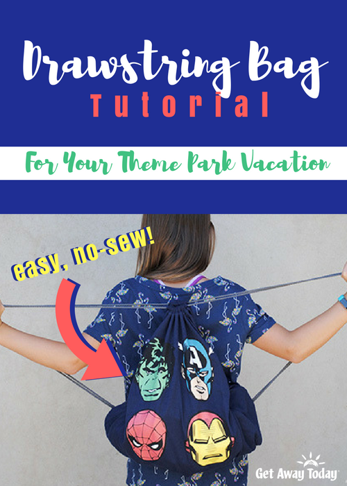 Disney Drawstring Bag Tutorial Pin | Get Away Today