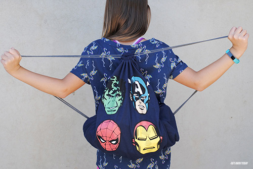 Disney Drawstring Bag Tutorial Pull