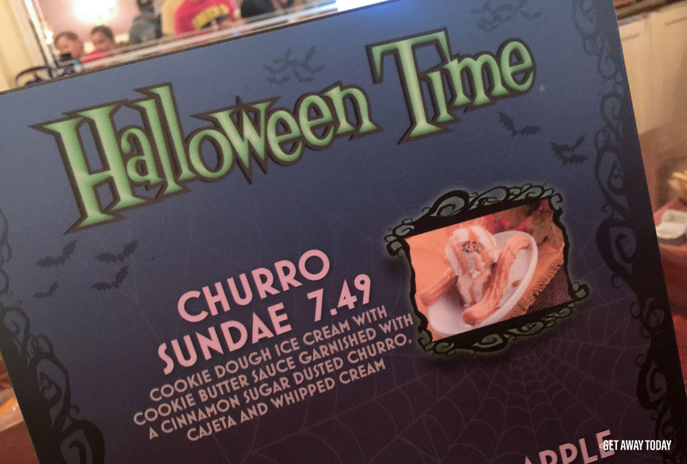 Disneyland Churro Sundae Recipe Halloween Menu