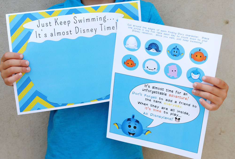 Finding Dory Disneyland Vacation Countdown Free Print Outs