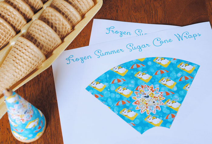 Frozen Ice Cream Cone Wrap Free Printable Download