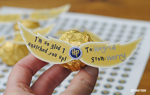 DIY Golden Snitch with Printable Wings - Playdates to Parties