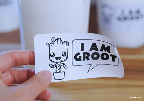 Groot Party Label