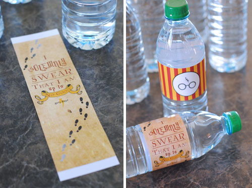 Harry Potter Water Bottle Labels