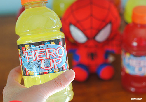 Printable Super Hero Drink Labels Finished